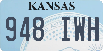 KS license plate 948IWH