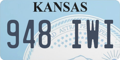 KS license plate 948IWI