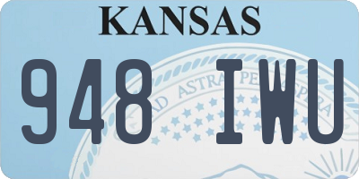 KS license plate 948IWU