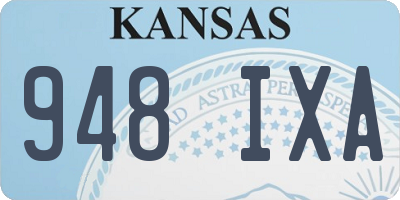 KS license plate 948IXA