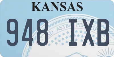 KS license plate 948IXB