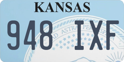 KS license plate 948IXF