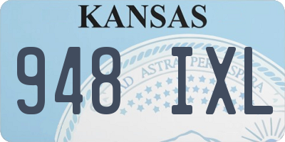 KS license plate 948IXL