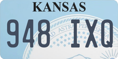 KS license plate 948IXQ