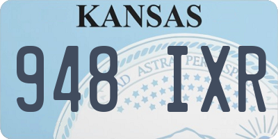 KS license plate 948IXR