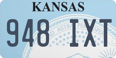 KS license plate 948IXT
