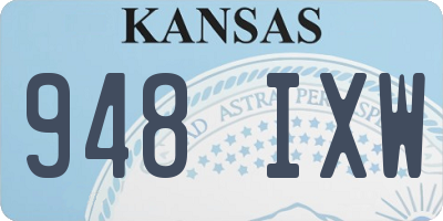 KS license plate 948IXW