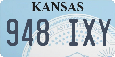 KS license plate 948IXY