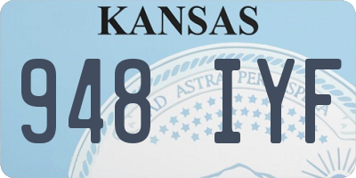 KS license plate 948IYF
