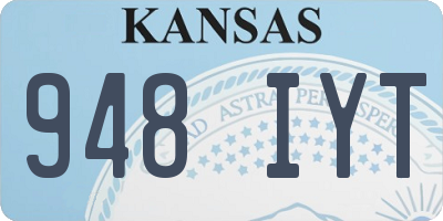 KS license plate 948IYT