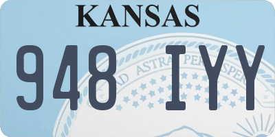 KS license plate 948IYY