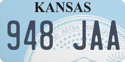 KS license plate 948JAA