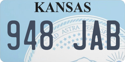 KS license plate 948JAB