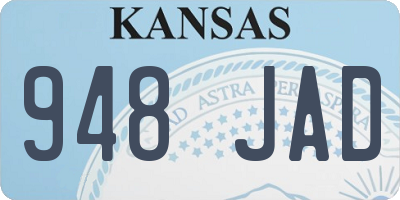 KS license plate 948JAD