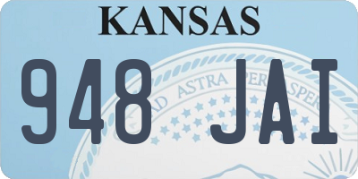 KS license plate 948JAI