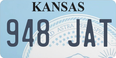 KS license plate 948JAT