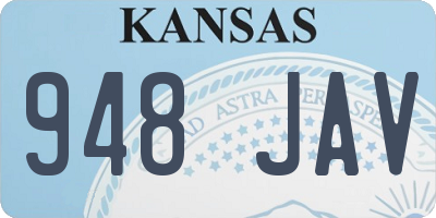 KS license plate 948JAV