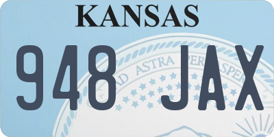 KS license plate 948JAX