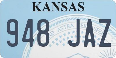 KS license plate 948JAZ