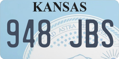 KS license plate 948JBS