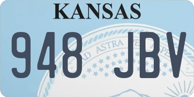 KS license plate 948JBV