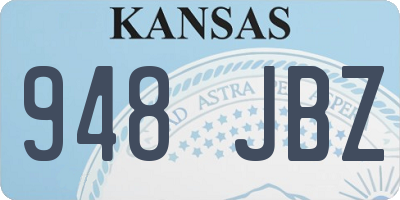 KS license plate 948JBZ