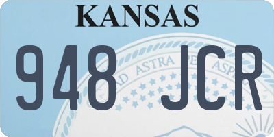 KS license plate 948JCR
