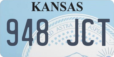 KS license plate 948JCT