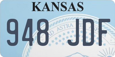 KS license plate 948JDF