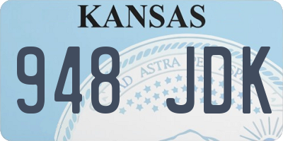 KS license plate 948JDK