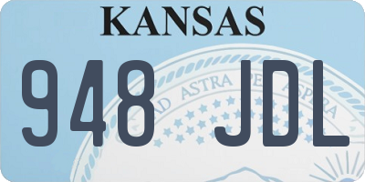 KS license plate 948JDL