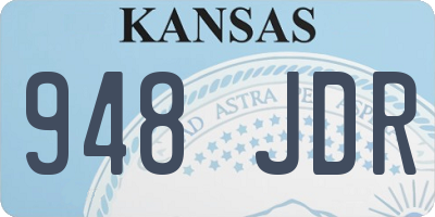 KS license plate 948JDR