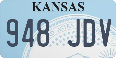 KS license plate 948JDV