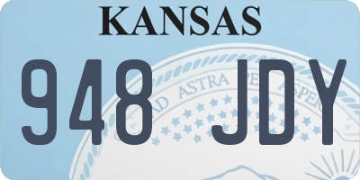 KS license plate 948JDY