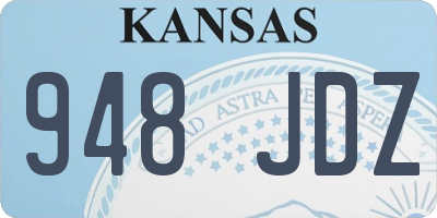 KS license plate 948JDZ