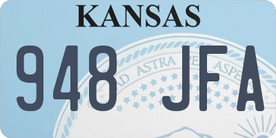 KS license plate 948JFA