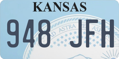 KS license plate 948JFH