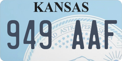 KS license plate 949AAF