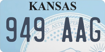 KS license plate 949AAG