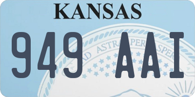 KS license plate 949AAI