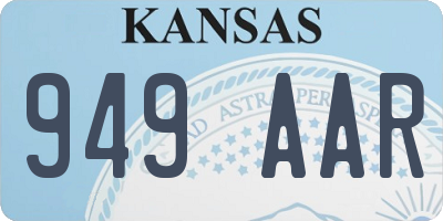 KS license plate 949AAR