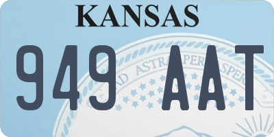 KS license plate 949AAT