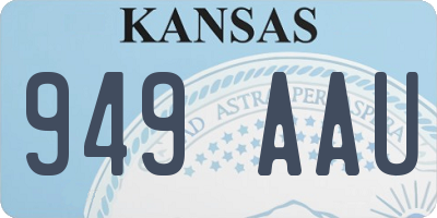 KS license plate 949AAU