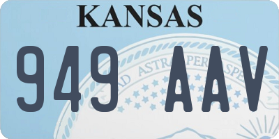 KS license plate 949AAV