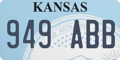 KS license plate 949ABB