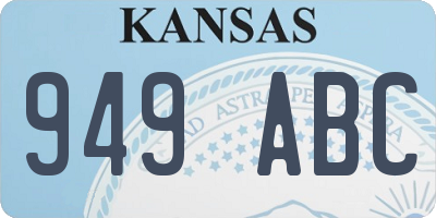 KS license plate 949ABC