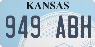 KS license plate 949ABH