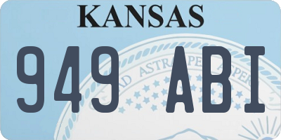 KS license plate 949ABI