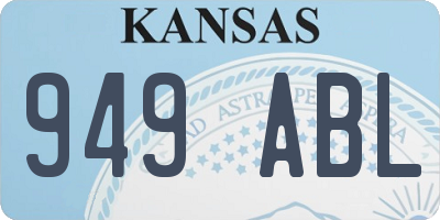 KS license plate 949ABL
