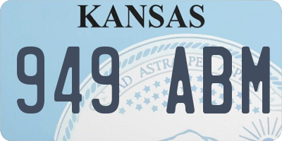 KS license plate 949ABM